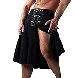 Herren mittelalterlicher Krieger Kilt Mode Vintage Gothic...